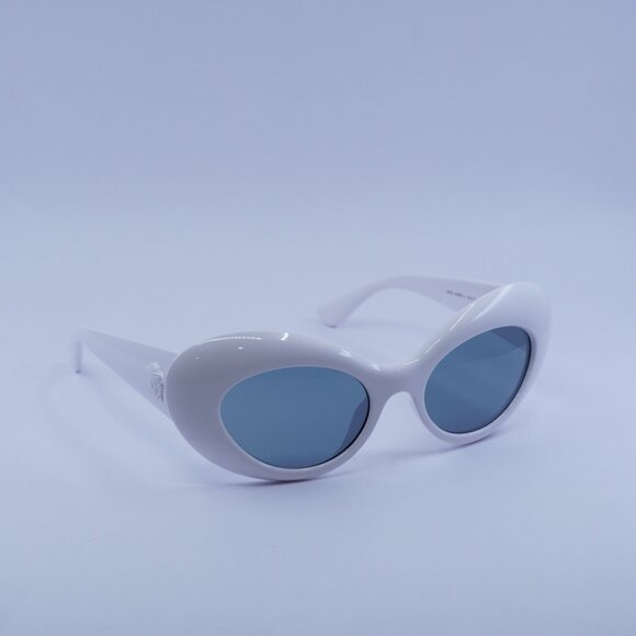 Versace VE4456U 314/1 Sunglasses White Oval Frame, Grey Lenses main image 8
